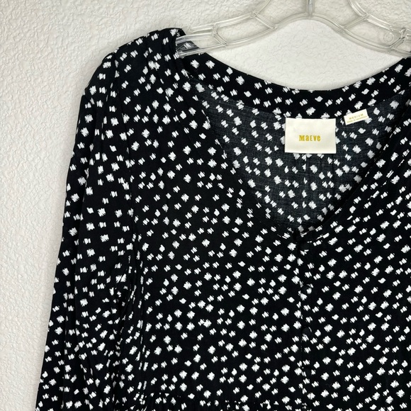 Anthropologie Maeve Lila Ruffle Tiered Flowy Button Down Tunic Shirt Medium - Picture 5 of 13